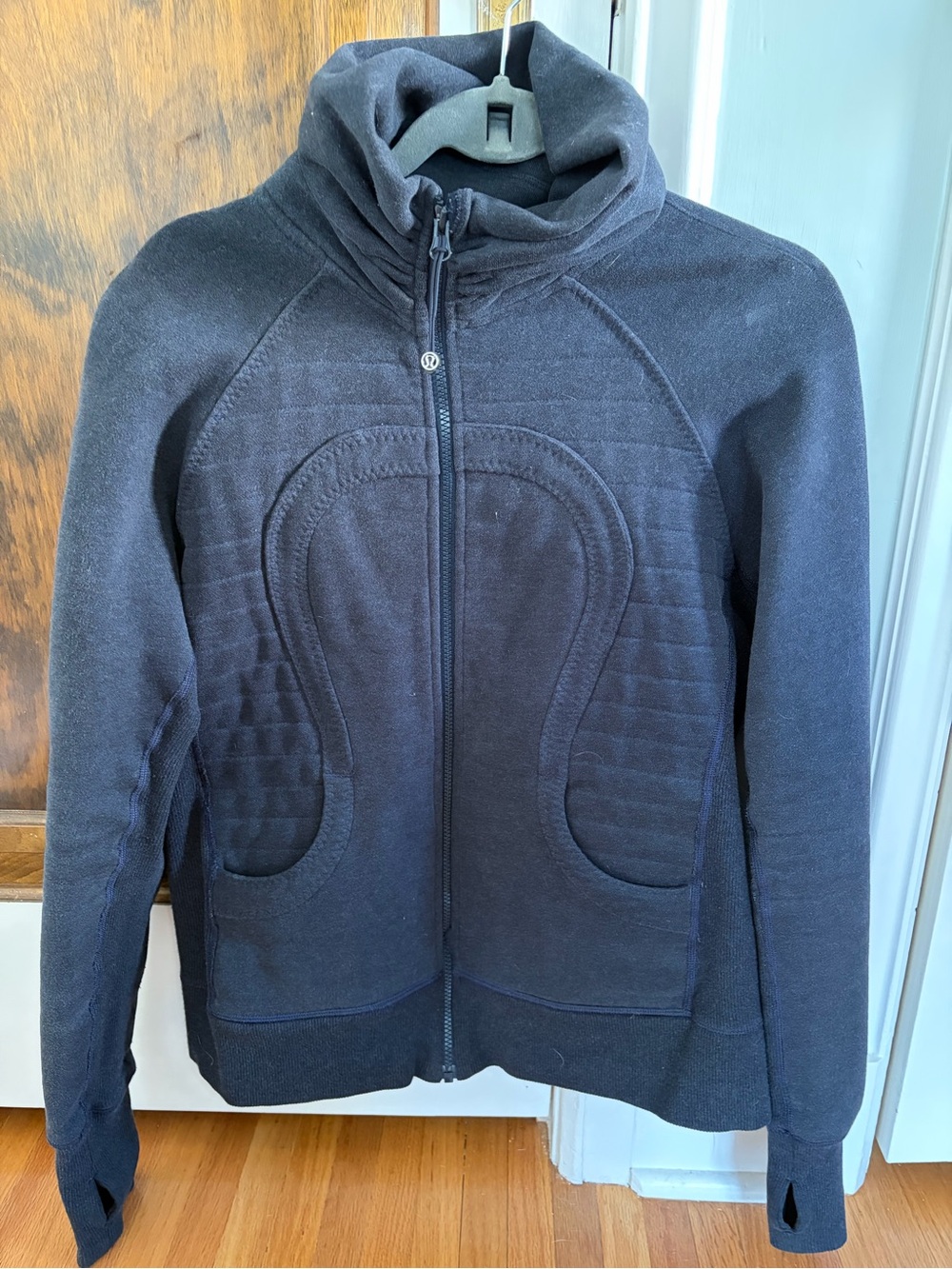 lululemon athletica Full-Zip Lululemon Calm & Cozy Jacket in Heathered Navy